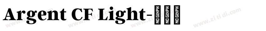Argent CF Light字体转换
